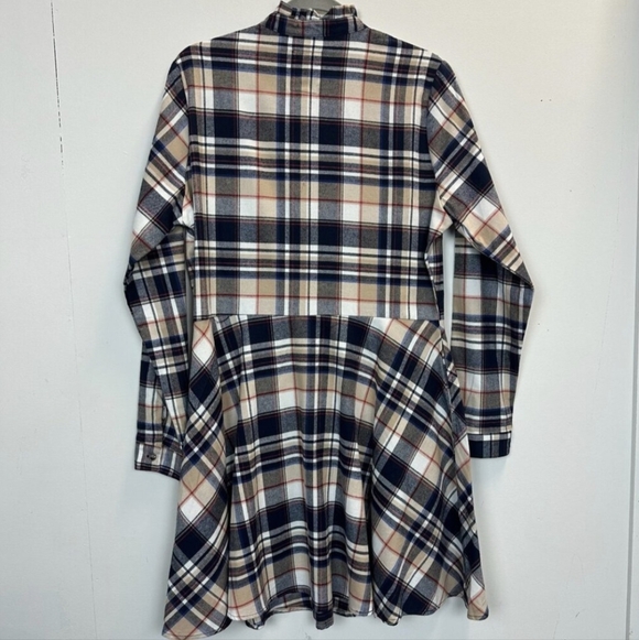 KJP Kiel James Patrick Cozy Cabin Plaid Flannel Acorn Harvest Dress - Picture 2 of 5